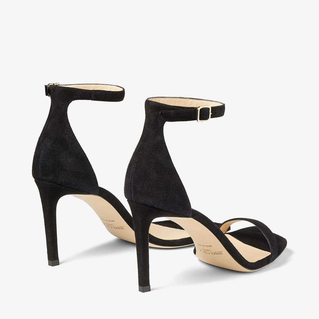 ALVA 85 | Black Suede Sandals | Summer Collection | JIMMY CHOO