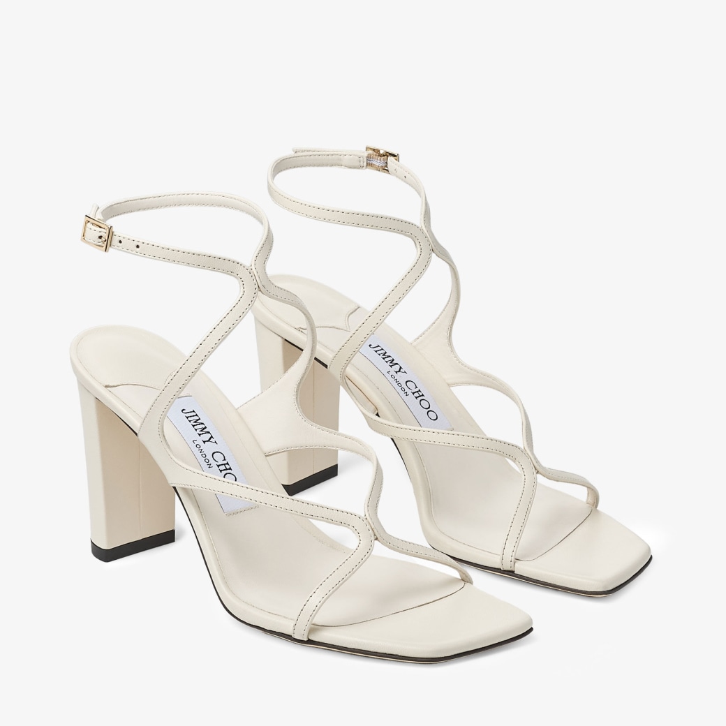 Azie 85|Latte Nappa Leather Sandals| JIMMY CHOO CA