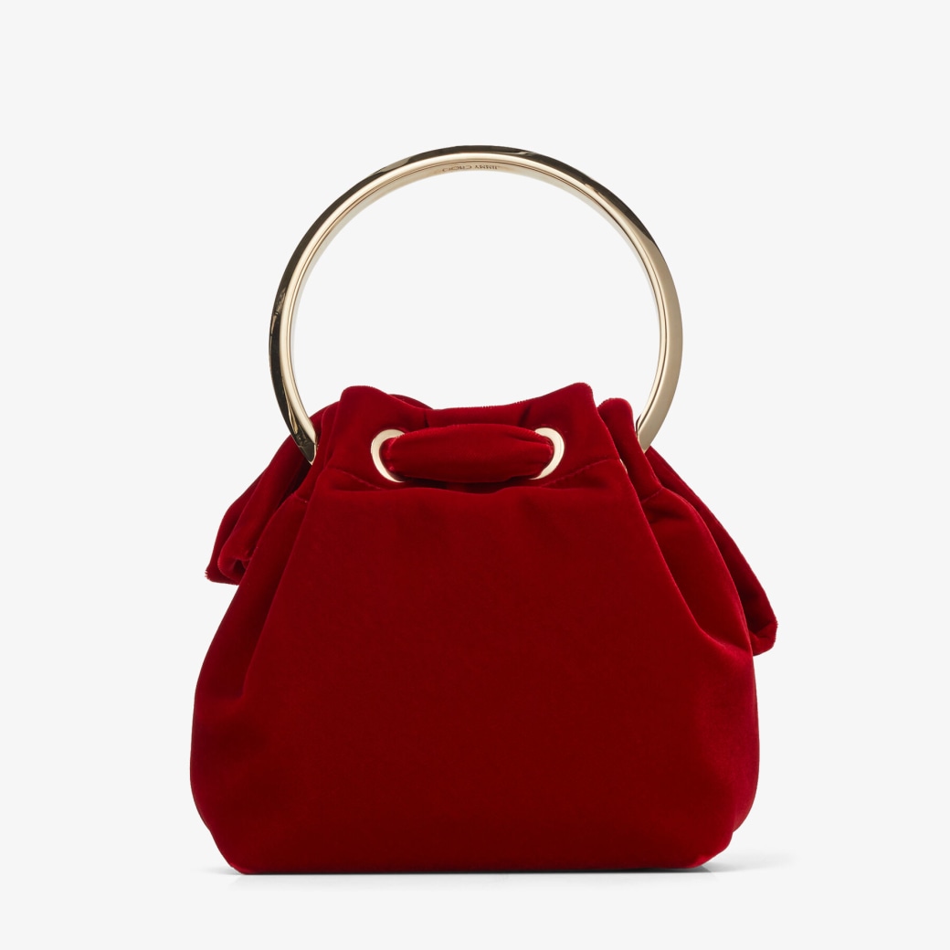 BON BON | Red Velvet Bag With Bow | Winter 2022 collection | JIMMY CHOO US