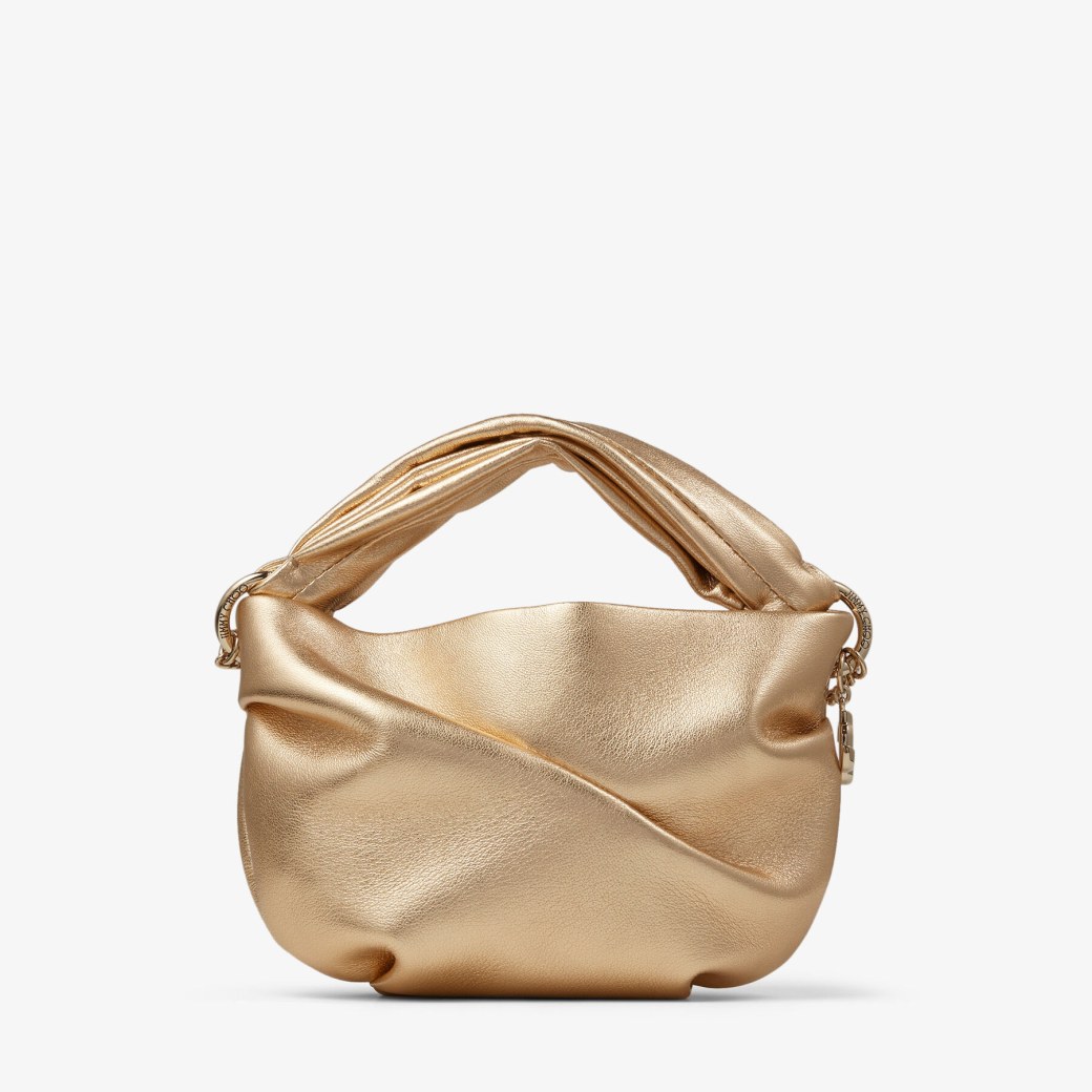 Gold Metallic Nappa Bag with Twisted Handle | BONNY | Summer 2022 ...