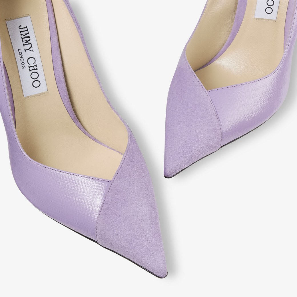 CASS 110 | Wisteria Suede and Etched Patent Leather Pumps | Spring 2023 ...