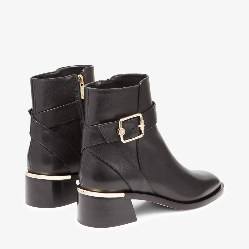 Black Smooth Leather Ankle Boots | CLARICE 45 | Autumn 2022 collection ...