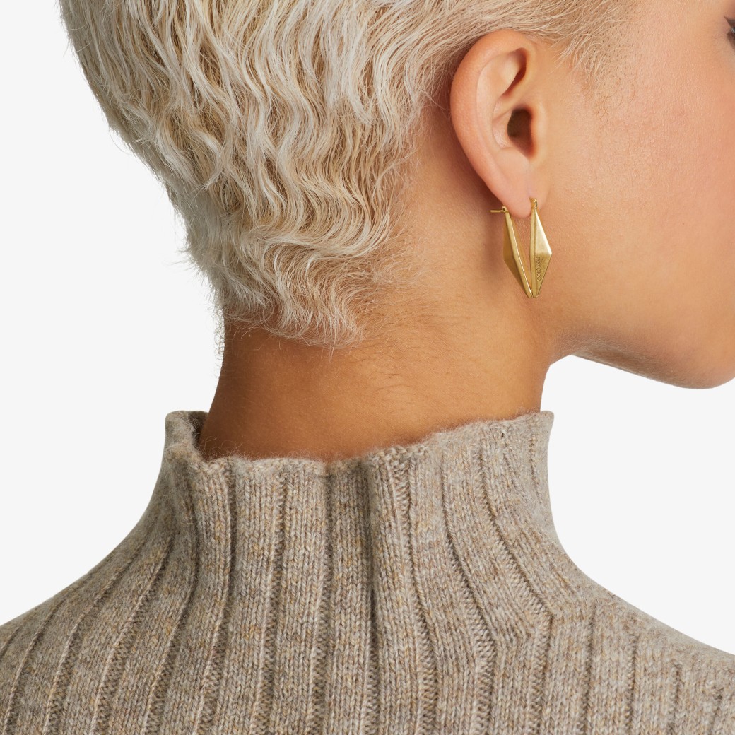 GoldFinish Diamond Chain Earrings Diamond Jewellery Collection