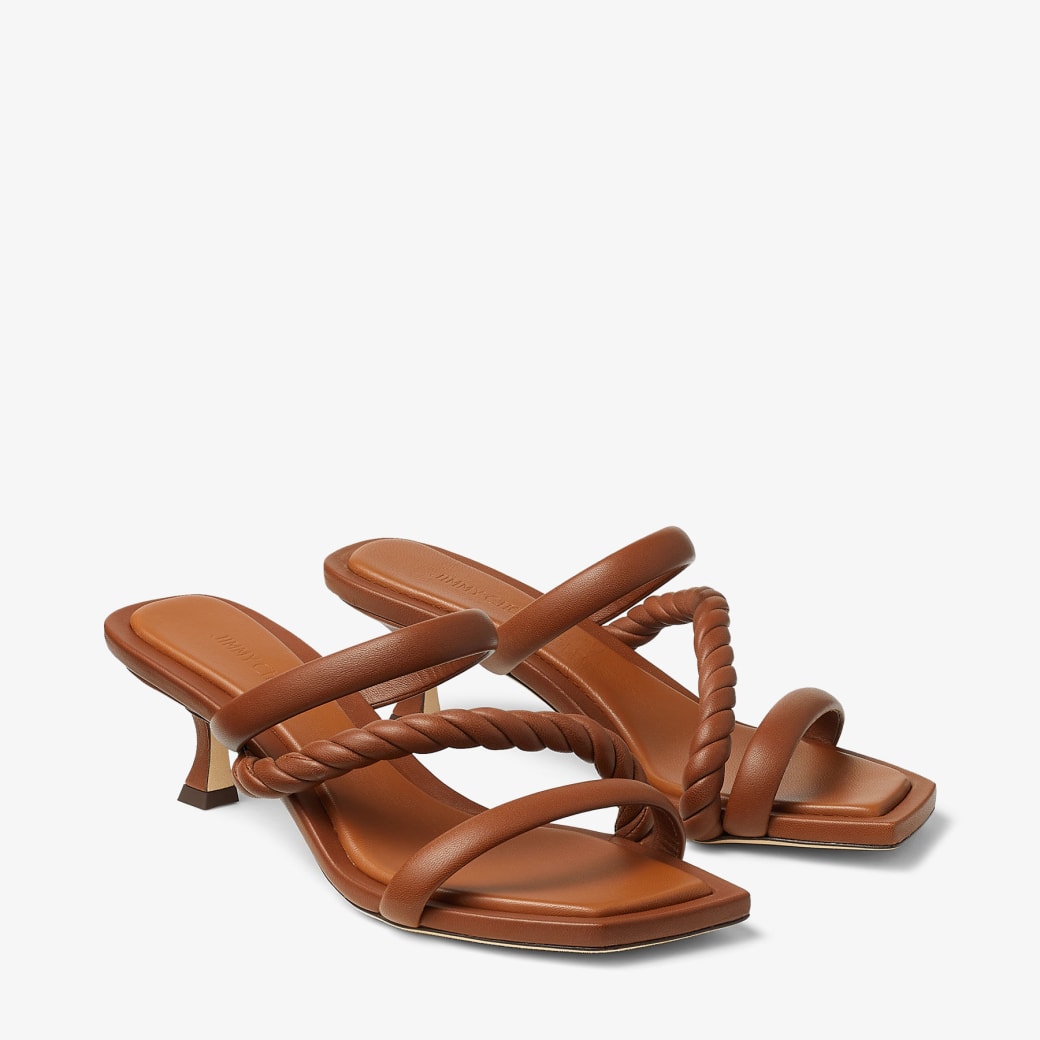 Tan Luxe Nappa Leather Sandals | DIOSA 50 | Summer 2022 collection ...