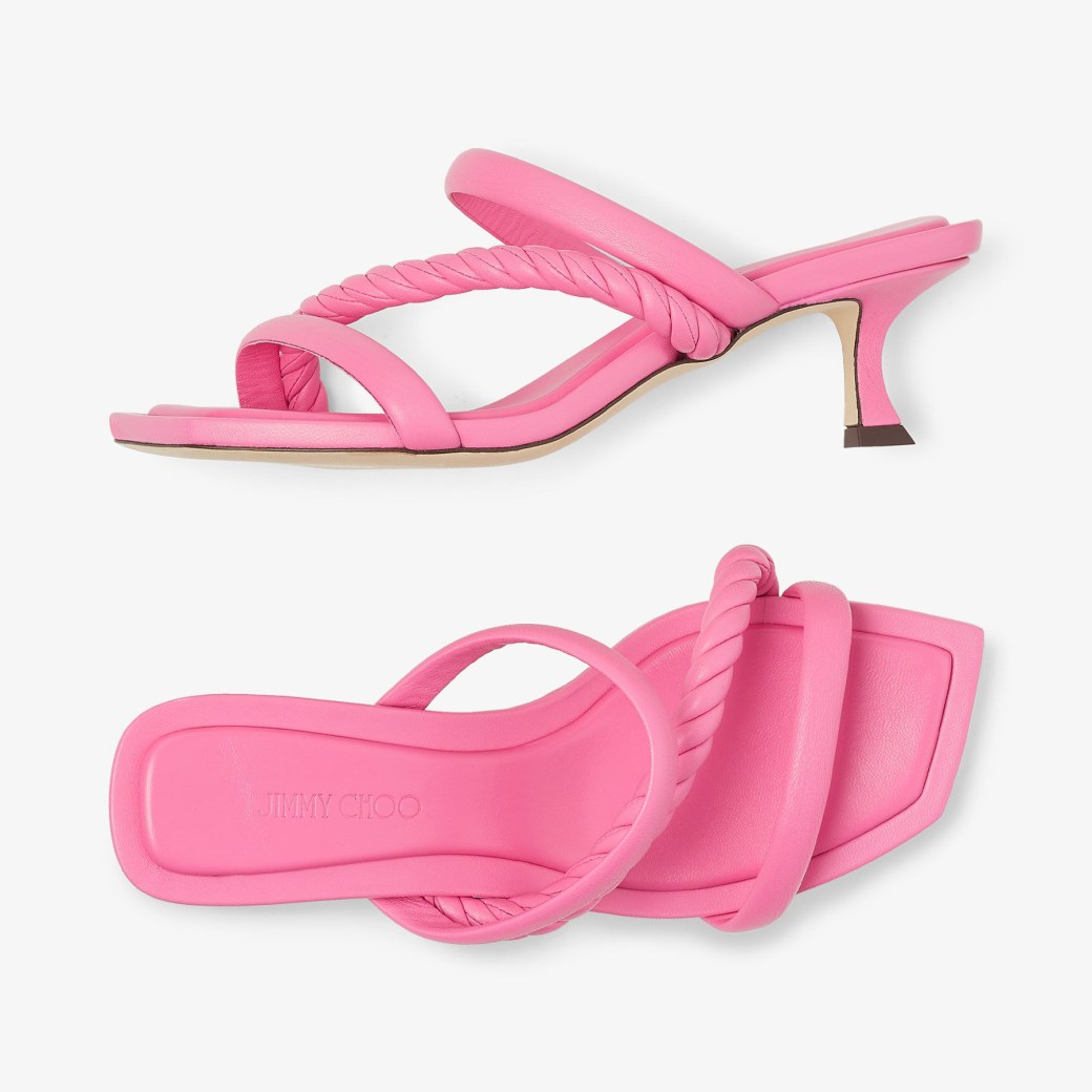Candy Pink Luxe Nappa Leather Sandals | DIOSA 50 | Summer 2022 ...