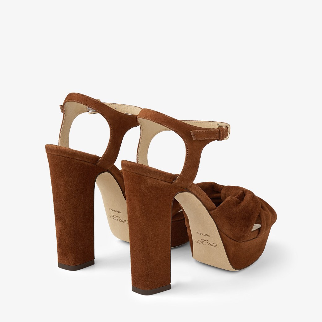 Tan Suede Platform Sandals | HELOISE 120 | Summer 2022 collection