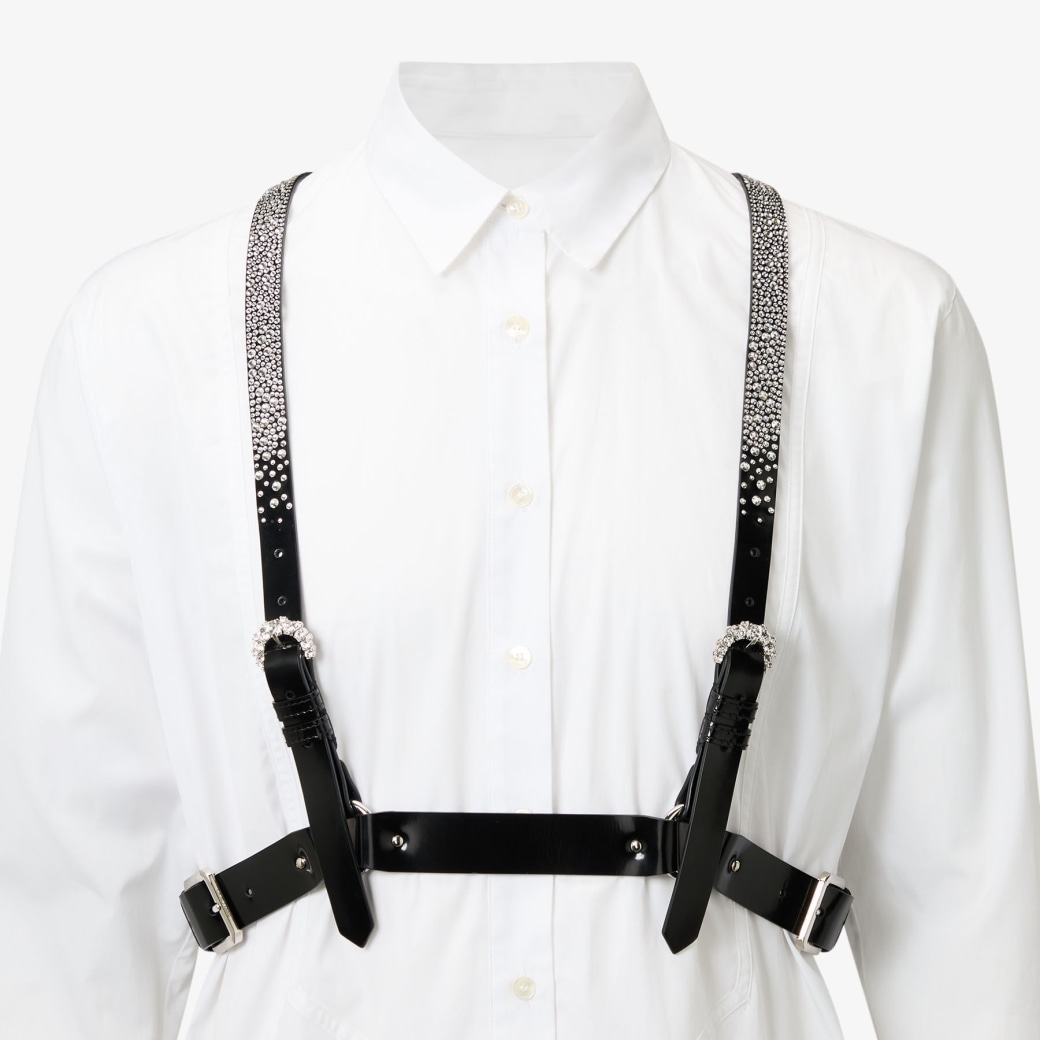 Jimmy Choo Jimmy Choo noir kei ninomiya Crystals Harness
