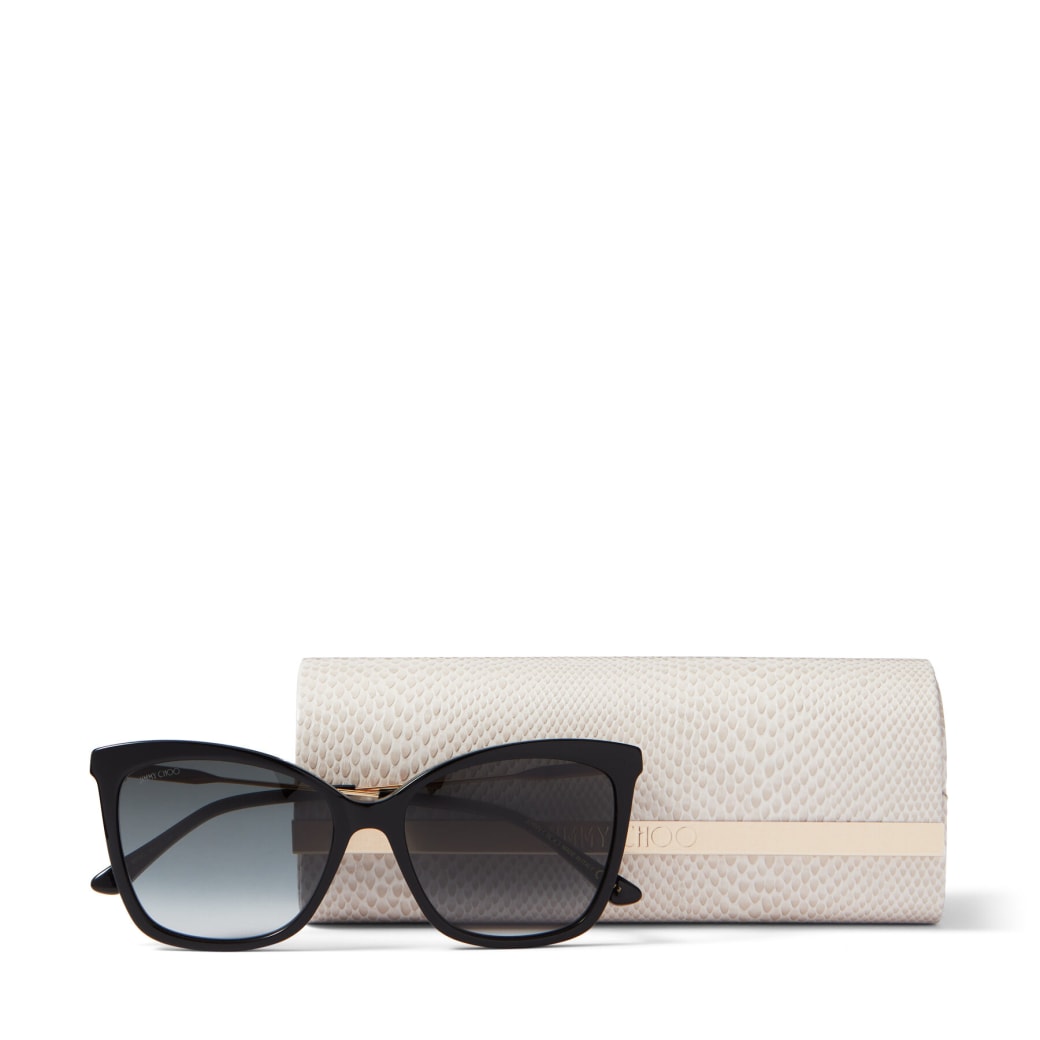 Black CatEye Sunglasses with Swarovski Crystal Embellishment MACI/S