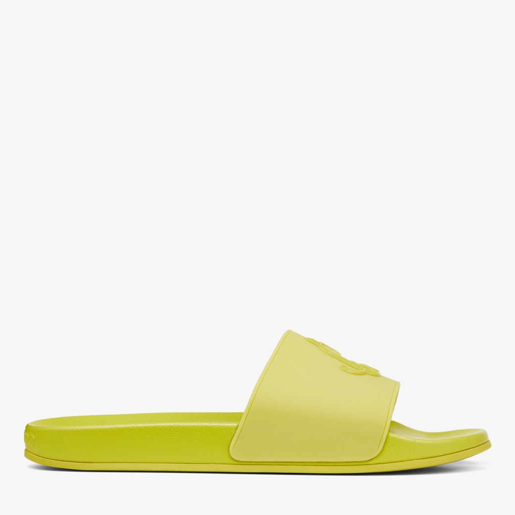 Lime Rubber Slides with JC Monogram | PORT/M | Spring 2022 Collection ...