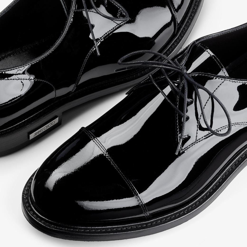 RAY DERBY SHOE Black Patent Leather Shoes Winter 2022 collection