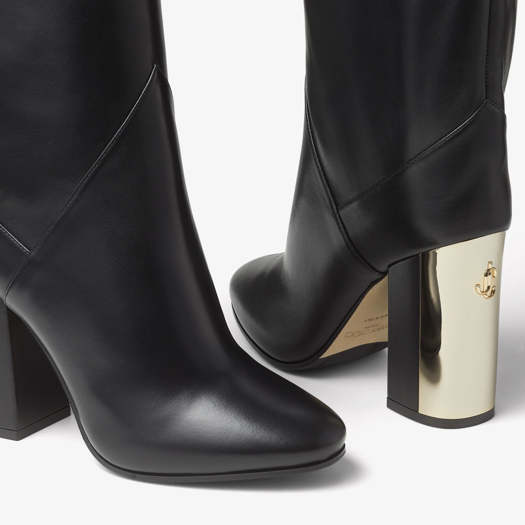 Black Nappa Leather Ankle Boots | RYDEA AB 100 | Autumn 2022 collection ...