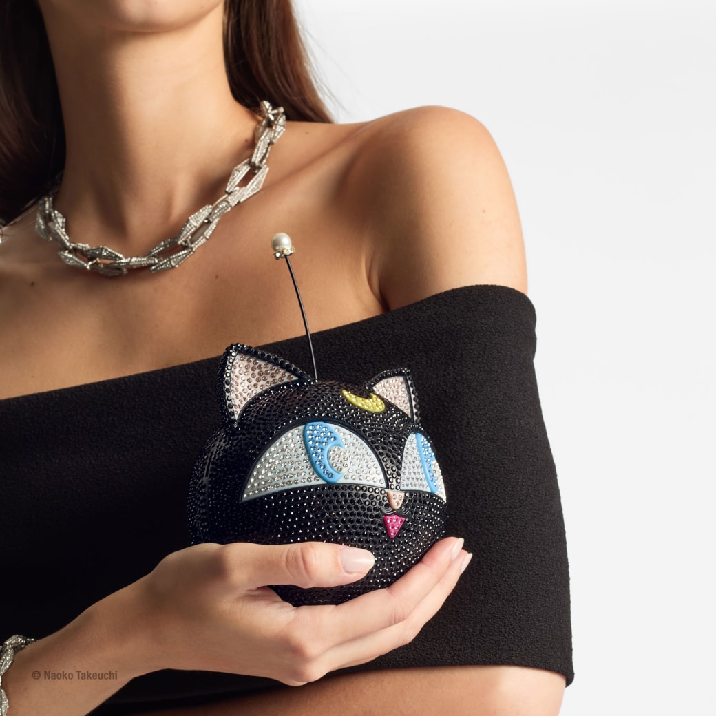 Jimmy Choo Crystal Luna-P Ball Minaudiere Clutch