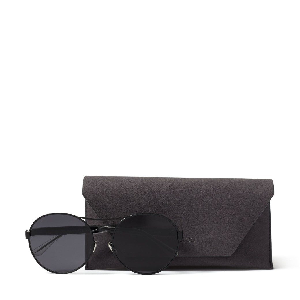 Black RoundFrame Sunglasses with Repeat Logo YANN/S 61 Autumn 2021