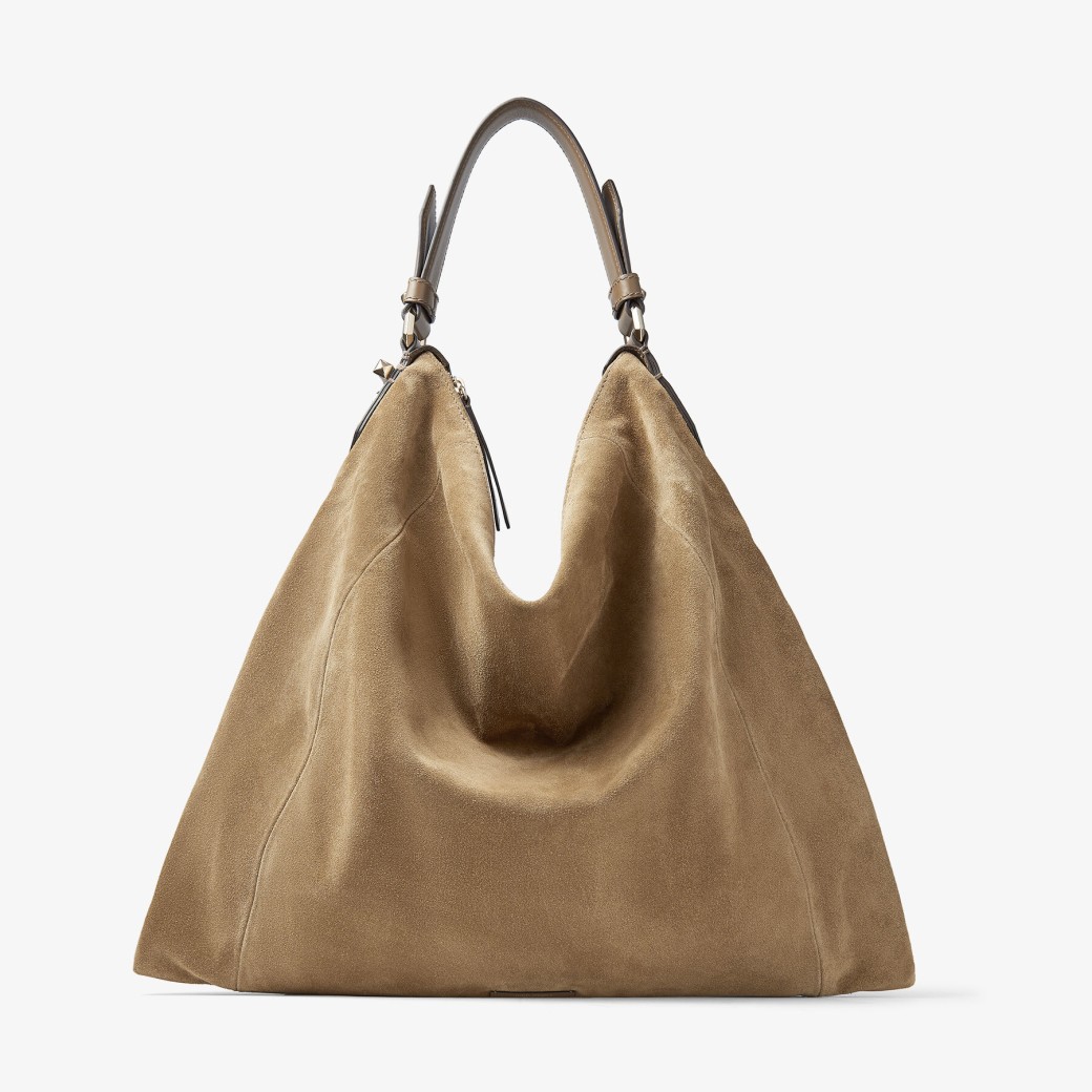 Jimmy Choo – Caper Green Suede and Smooth Calf Leather Hobo Handbag