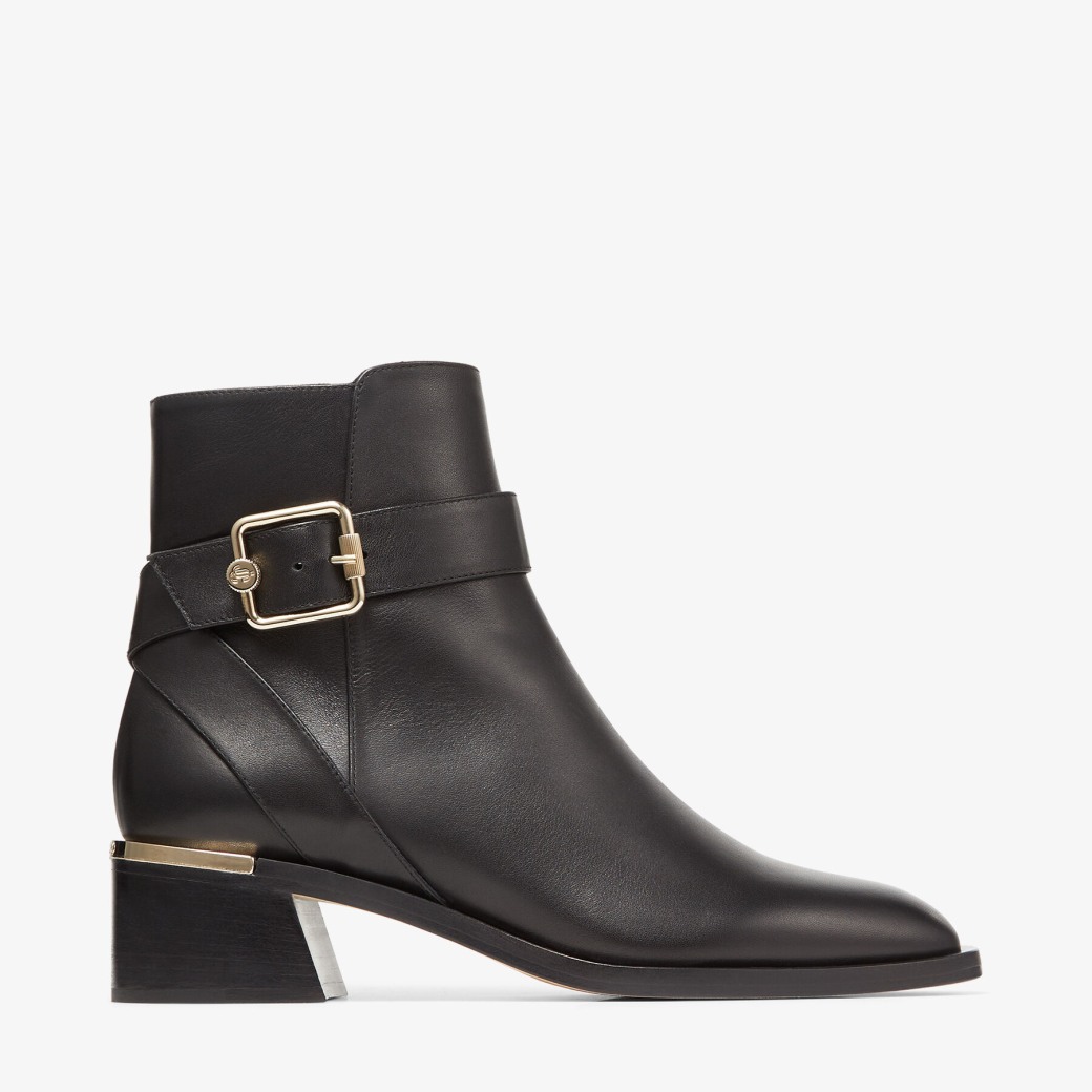 Jimmy Choo - Black Smooth Leather Ankle Boots