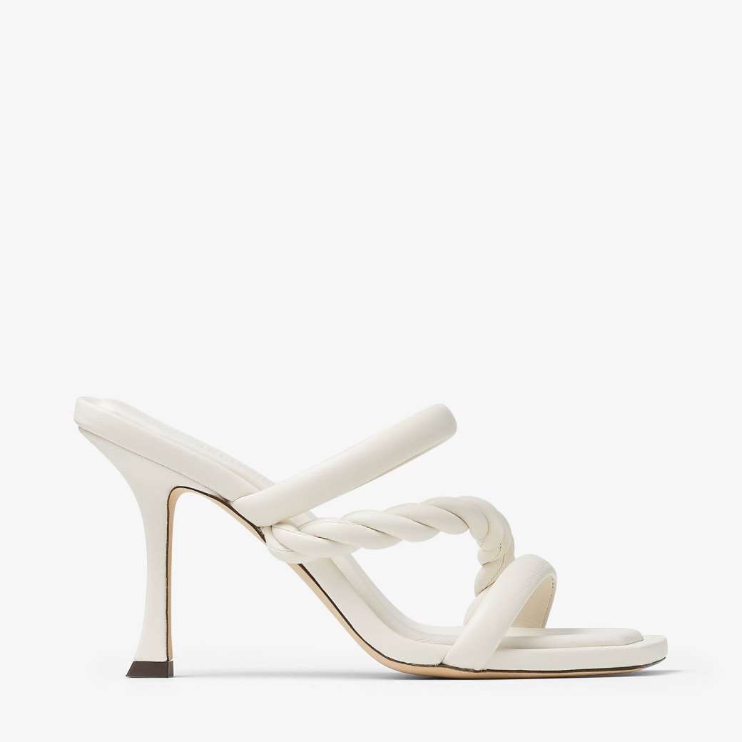 Jimmy Choo – Latte Luxe Nappa Leather Sandals