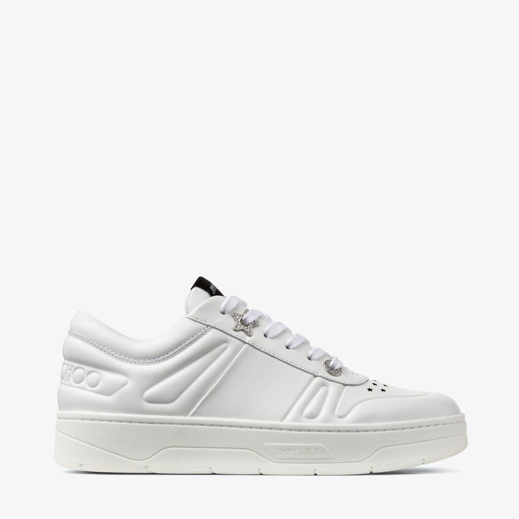Jimmy Choo – White Calf Leather Lace Up Trainers
