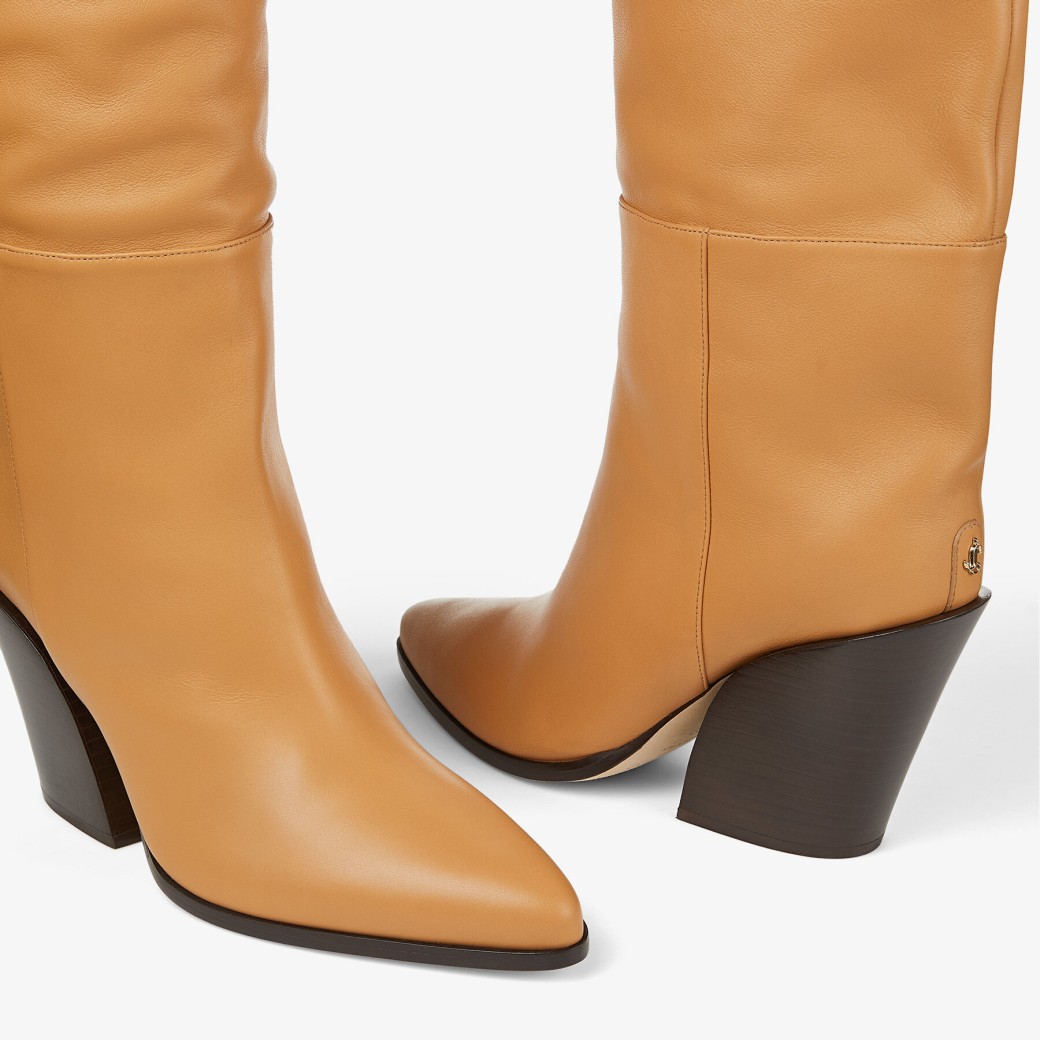 Caramel over the knee boots hot sale