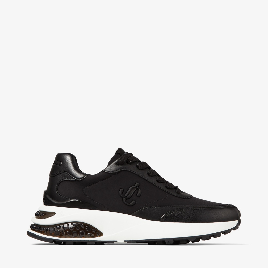 Jimmy Choo – Black Neoprene and Leather Low Top Trainers