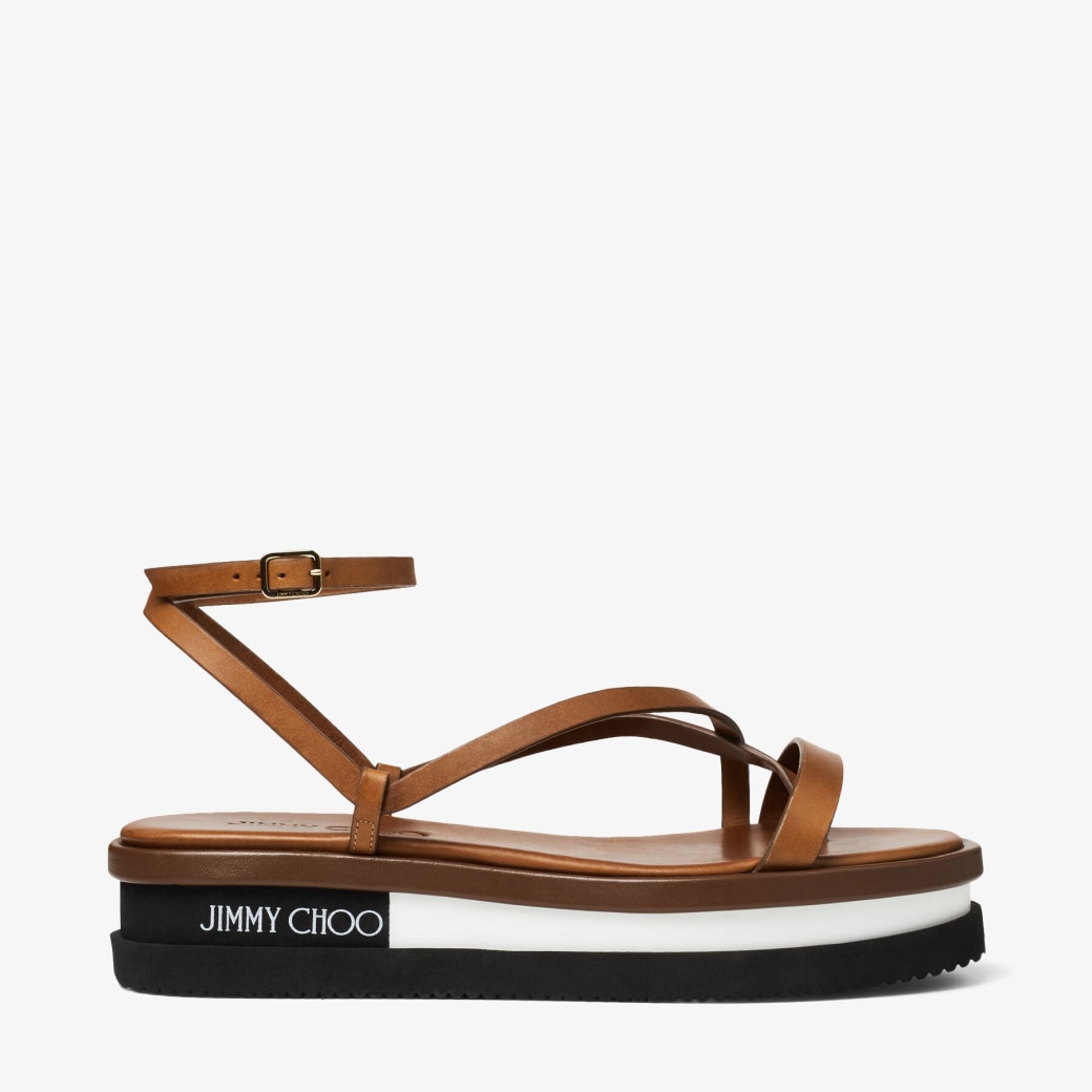 Jimmy Choo – Cuoio Vachetta Leather Platform Sandals