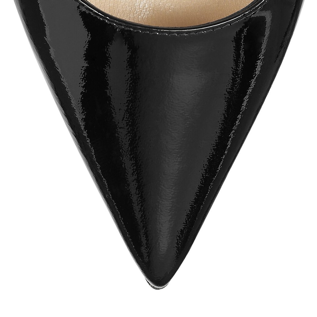 Black Patent Leather Pointed Designer 