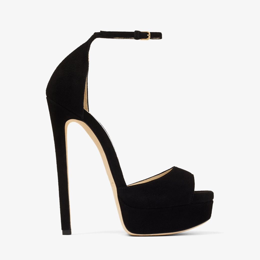 high black platform sandals