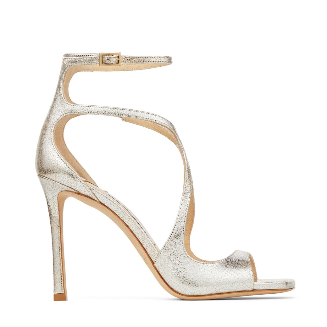 Jimmy Choo Azia 110mm Square Sandals In Silver | ModeSens