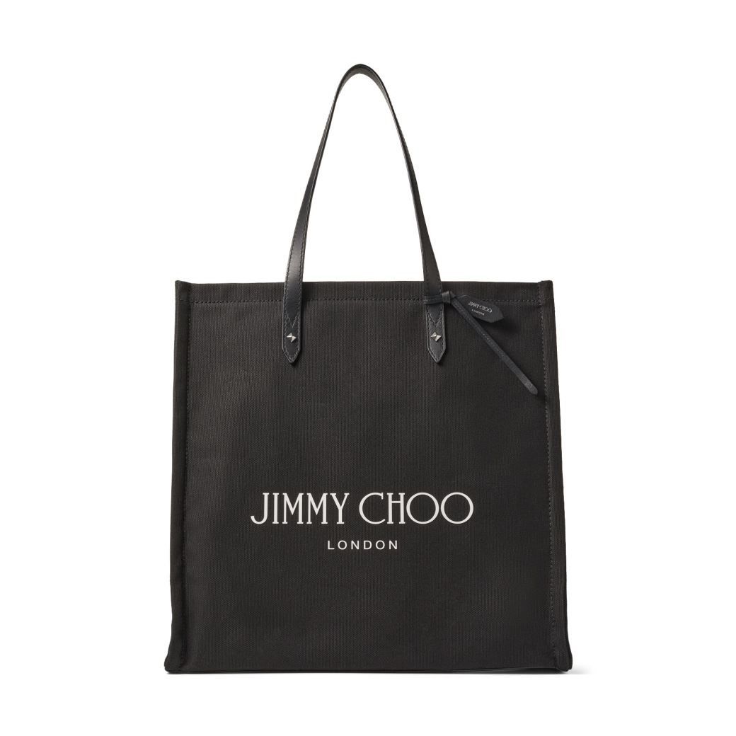 Jimmy Choo Logo Tote In Black | ModeSens