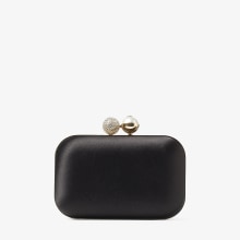 クラッチバッグ 70%OFF JIMMY CHOO CHERI SATIN CLUTCH BAG WITH CRYSTALS Cheri | Ice Pink Satin Clutch Bag with Crystal Buckle | New