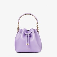BON BON BUCKET/S | Wisteria Soft Shiny Calf Leather Bucket