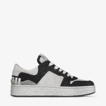 ★JIMMY CHOO★Florent M★Denim glitter fabric スニーカー Florent F | Black Fine Glitter Fabric Trainers | JIMMY CHOO