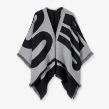 ポンチョ・ケープ Jimmy Choo Logo Printed Wool Poncho Jimmy Choo Womens Logo Printed Wool Poncho | eBay