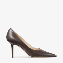Love 85 | Chocolate Calf Leather Pumps with JC Emblem | JIMMY CHOO