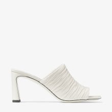 【Jimmy Choo】Lua Mule 75 シャーリングレザー ミュール Lua Mule 75 | Black Leather Mules | JIMMY CHOO
