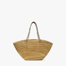 JIMMY CHOO ジミー チュウ MARI RAFFIA TOTE/S Jimmy Choo Miami Beige Raffia Tote Bag | Consign of the Times ™