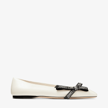 【JIMMY CHOO】送料/関税込 VEDA BALLERINA FLAT SHOES Veda leather ballet flats in black - Jimmy Choo | Mytheresa
