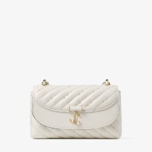 Avenue Curve Crossbody Small | Latte Quilted Nappa Leather