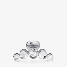 ヘアアクセサリー JIMMY CHOO extended white gold l hair clip Jimmy Choo Extended White Gold Metal Hair Clip | ModeSens