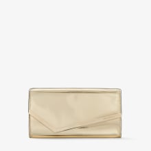 JIMMY CHOO Emmie.Mif ショルダーバッグ EMMIE | Gold Mirror Fabric Clutch Bag | Summer Collection