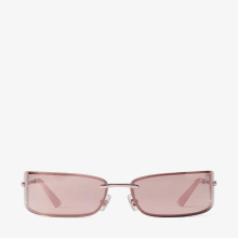 Verse | Pale Gold and Pink Rectangular Metal Sunglasses | JIMMY CHOO