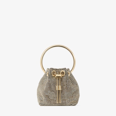 JIMMY CHOO Micro Bon Bon クラッシュベルベット ミニバッグ MICROBONBONBXW_001456_FRONT_vg