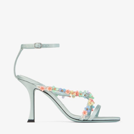 JIMMY CHOO Strappy サテン・サンダル Strappy | Black Satin Sandal | JIMMY CHOO