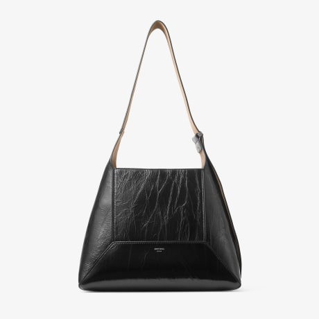 Jimmy Choo★ダイヤモンドホーボーS Black Leather Crystal DIAMONDHOBOSNZO_014045_FRONT_v