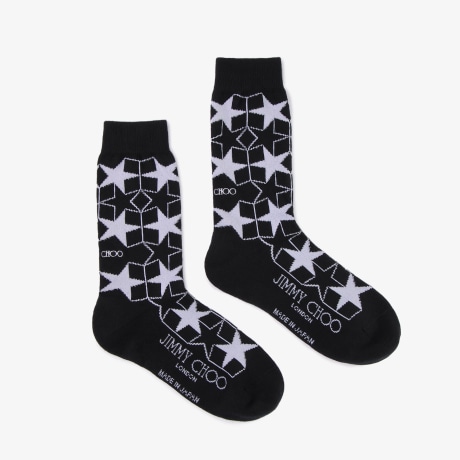 JC スターソックス/M | ブラックコットン・ソックス | ジミー チュウ