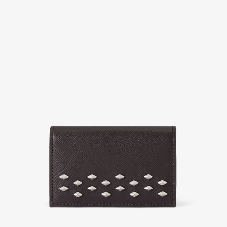 ネロ -M |コーヒー テクスチャードレザー シグネチャーのダイヤモンド