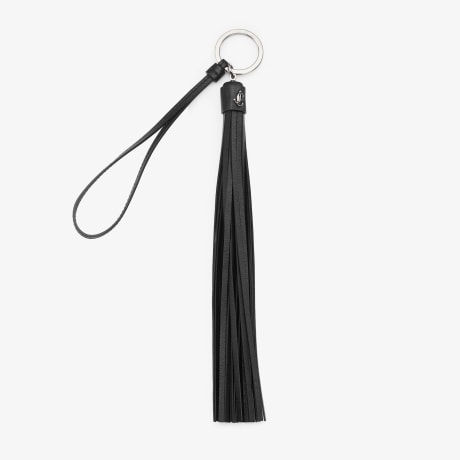 タッセル キーリング チャーム M |ブラック カーフレザー・タッセル