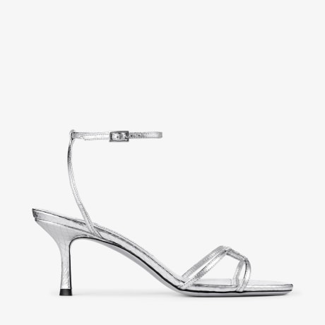☆大幅値下げ☆JIMMY CHOOハンドミラー☆新品☆未使用☆ 1998 Leo 65 | Silver Candy Wrap Leather Sandals | JIMMY CHOO