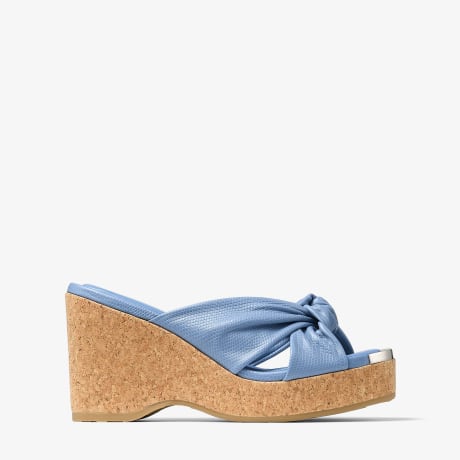 【JIMMY CHOO】Jc Ankle Wedge 110-Ovjc-Tan ★関税送料込み NEW Jimmy Choo London JC Wedge Leather sandals 110 OVJC Tan