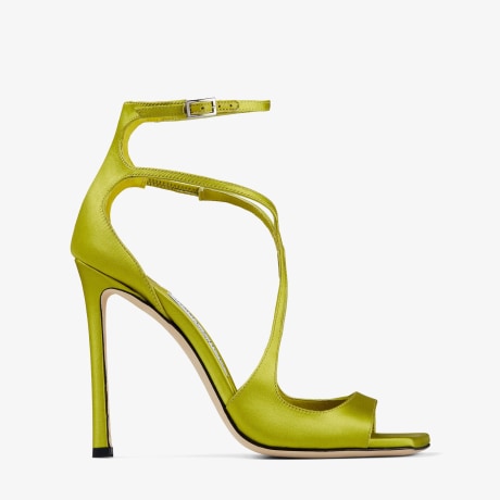 サンダル・ミュール IMMY CHOO AZIA110 SATIN SANDALS Gold Liquid Metal Leather Sandals | AZIA 110 | Autumn 2022