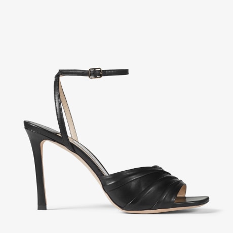 サンダル・ミュール Jimmy Choo BASIL SANDAL 95 Sandals Jimmy Choo Basil Sandal 95, Size 37.5 (7.5 US) Black Lux